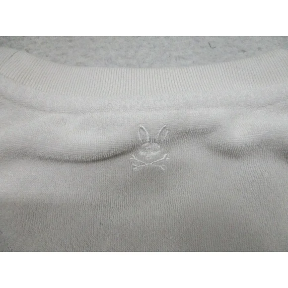 Psycho Bunny‎ Sweatshirt Mens Large White Embossed Logo Crewneck B6S316S1C0